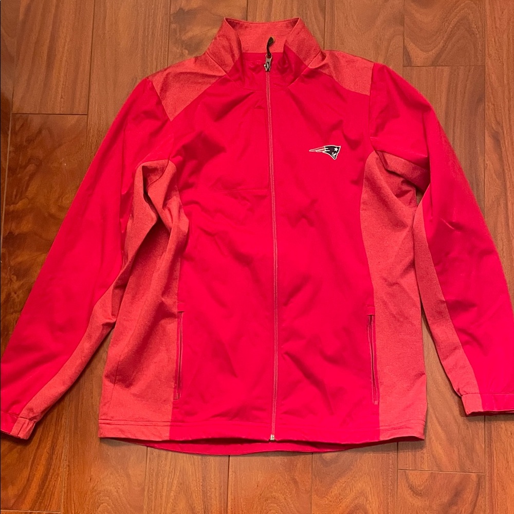 Red Zip-Up New England patriots Jacket